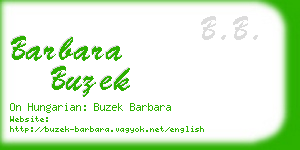 barbara buzek business card